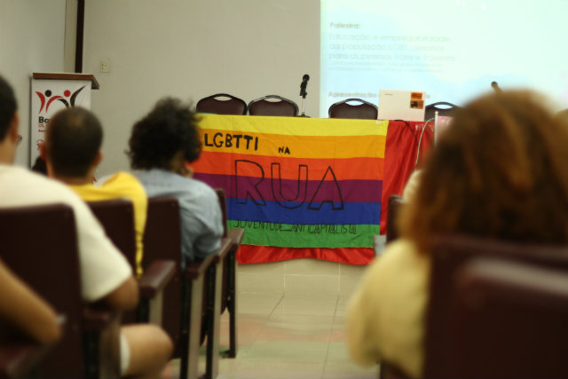 Primeira aula do curso pr-vestibular voltado para pessoas trans. Foto: Marlon Diego/Esp.DP