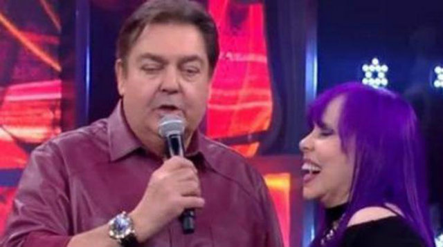 Fausto fica  irritado com a cantora Baby do Brasil durante quadro Dana dos Famosos. Foto: TV Globo/Reproduo