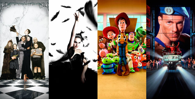 A Famlia Addams, Cines Negro, Toy Story e Street Fighter esto entre os ttulos disponveis. Fotos: Paramount, Fox, Pixar e Capcom/Divulgao