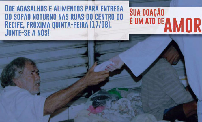 Sopo Solidrio precisa da doao urgente de agasalhos e alimentos. Foto: Divulgao