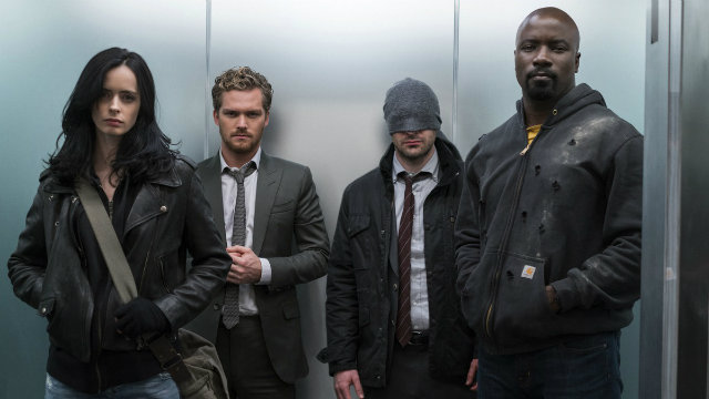 Aps sries individuais, Jessica Jones, Punho de Ferro, Demolidor e Luke Cage se encontram em Os Defensores. Foto: Netflix/Divulgao