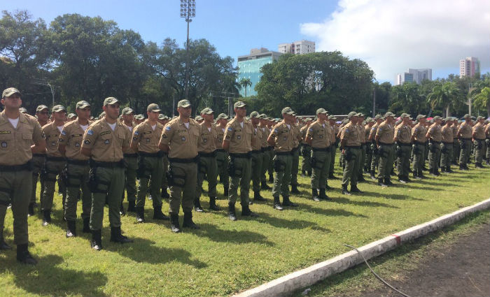 Segurana pblica  reforada com 1, 5 mil novos policiais militares. Foto: Wagner Oliveira/ DP