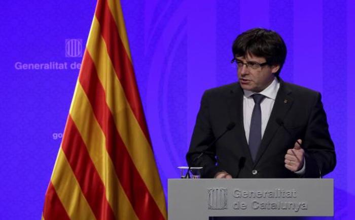 Presidente da Catalunha, Carles Puigdemont. 
Foto: Alberto Estvez/EFE