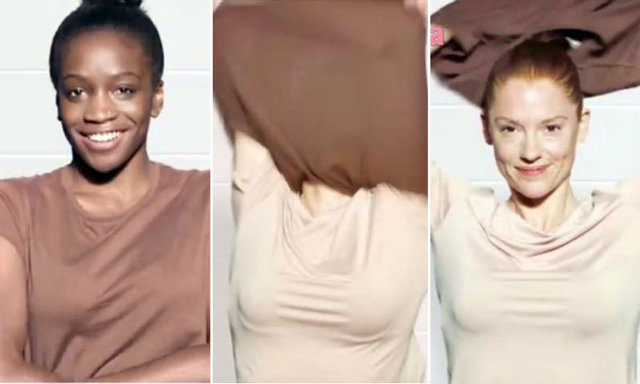 Foto com frames do vdeo divulgado pela Dove circularam nas redes sociais para exemplificar racismo em campanha. Foto: Twitter/Reproduo