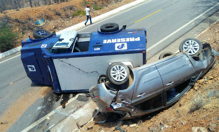 Motorista de carro-forte consegue frustrar assalto em Serrita. Foto: Reproduo/ WhatsApp
