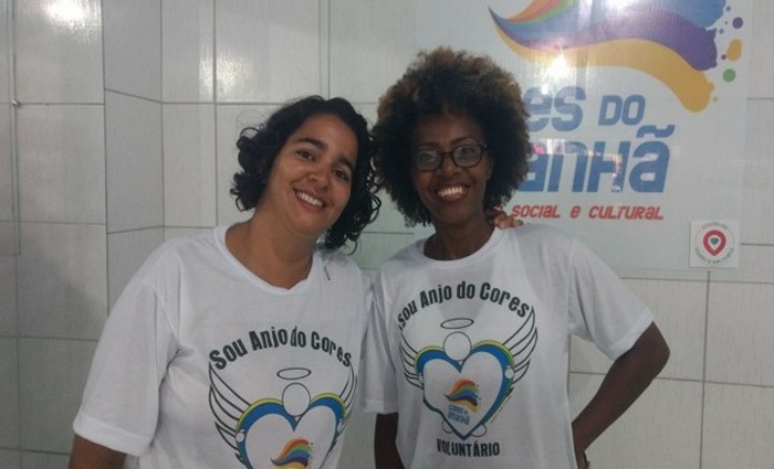 Jouse Barata (uma das idealizadoras do projeto) e Raquel Arajo (educadora social). 