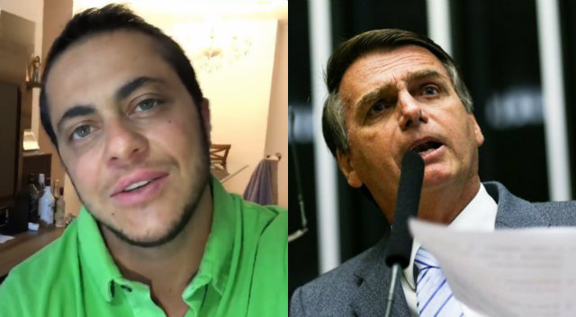 Thammy se filiou ao Partido Progressista em 2015, o mesmo de Bolsonaro, e foi criticado pelo filho dele, Eduardo Bolsonaro. Fotos: Facebook/Reproduo e Marcelo Camargo/Agncia Brasil