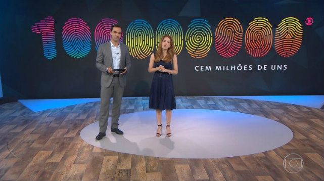 Vdeo foi introduzido pelos apresentadores Tadeu Schmidt e Poliana Abritta durante o Fantstico. Foto: Globo/Reproduo