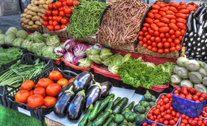 As hortalias e legumes foram os que mais ajudaram na diminuio da taxa. Foto: Reproduo/Internet