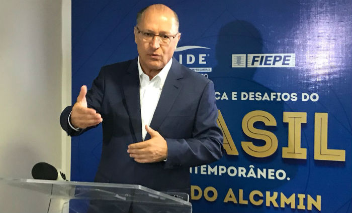 Alckmin palestra sobre gesto pblica no Pao Alfndega. Foto:Jlio Jacobina/ DP