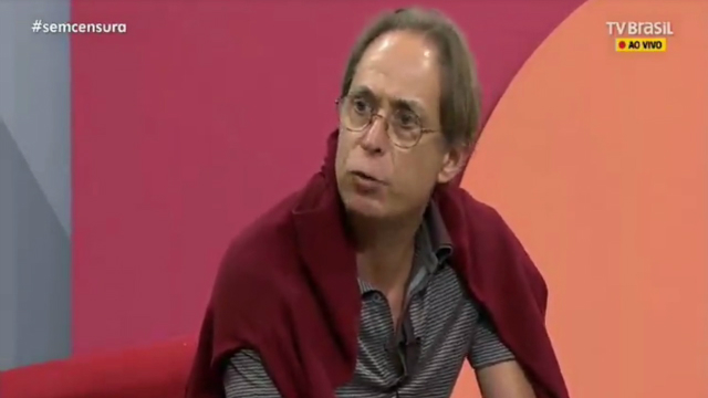 Pedro Cardoso falaria sobre o romance recm-lanado. Foto: TV Brasil/Reproduo