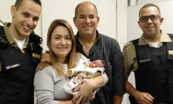 O casal acompanhou a beb at o hospital Sofia Feldman. Foto: Arquivo pessoal