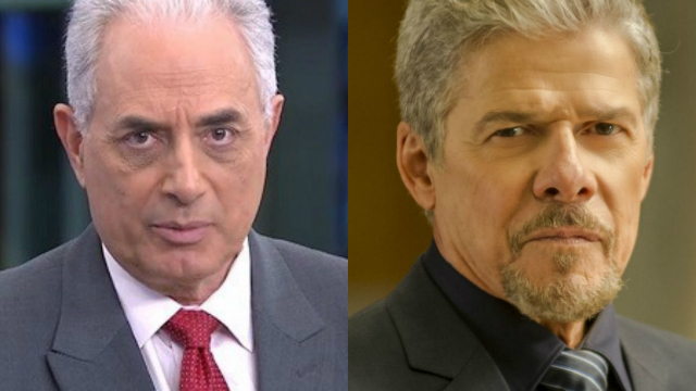 William Waack e Jos Mayer foram suspenso das atividades na Globo. Fotos: Globo/Reproduo