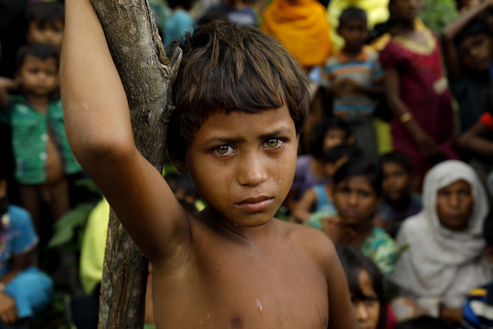 Mais de 640.000 rohingyas se refugiaram em Bangladesh para fugir da represso.Foto: K M ASAD/AFP