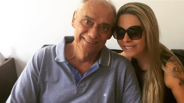 Marcelo Rezende e Luciana Lacerda durante tratamento do apresentador. Foto: Instagram/Reproduo