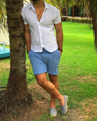 look masculino reveillon praia