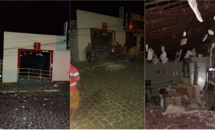 Os criminosos explodiram agncias em Pernambuco. Foto: Sindicato dos Bancrios/Divulgao