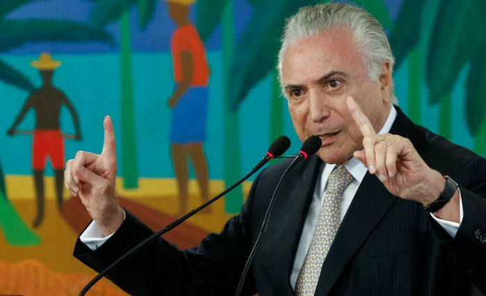 O presidente se mostra irritado com a suspenso da posse de Cristiane Brasil para a pasta do Trabalho. Foto: Alan Santo/PR (Foto: Alan Santo/PR)