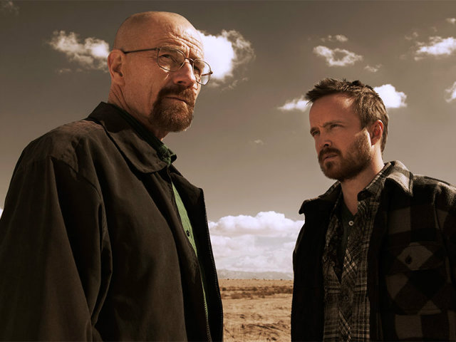 Intrpretes de Walter White e Jesse Pinkman, Bryan Cranston e Aaron Paul protagonizaram a obra. Foto: AMC/Divulgao