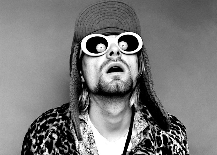 Nos anos 1990 Kurt Cobain trouxe os óculos Koko de volta à mira dos holofotes. Foto: Reprodução da internet