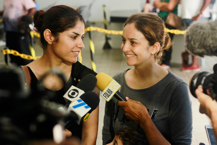 Na foto, Majida Darwish (esquerda) e Ida Aman Heji. Foto: Thalyta Tavares/Esp DP
