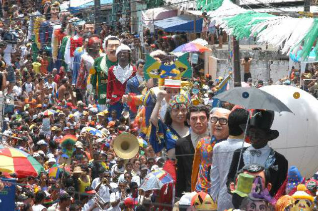 Desfile dos bonecos gigantes, famoso cones de Olinda. Foto: Acione Ferreira/DP