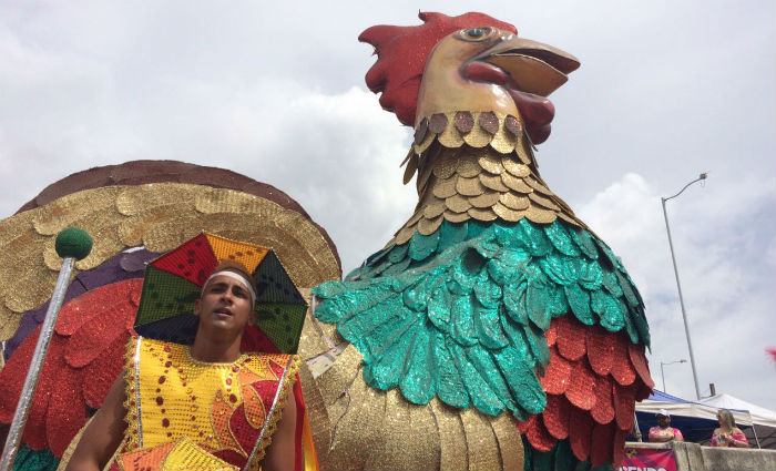 Carros alegricos do Galo fazem aluso ao folclore e  cultura pernambucana. Foto: Samuel Calado/ Esp. DP