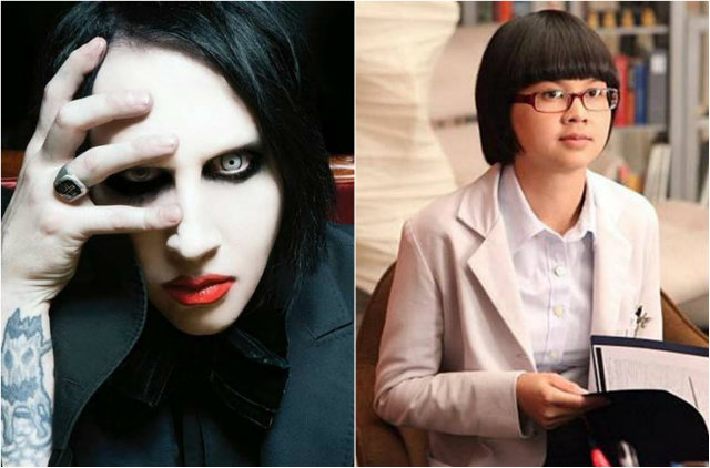 A intrprete de Chi Park contou que o assdio ocorreu durante uma visita do cantor ao set de House. Foto: Marilyn Manson e Fox/Divulgao
