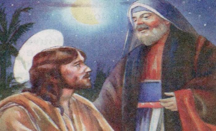 A ilustrao da conversa de Jesus e Nicodemos provocou reaes nas missas. (Foto: Reproduo do Folheto da Igreja Catlica distribudo na missa do dia 11/03/2018. Ilustrao: Stefane Pachi
