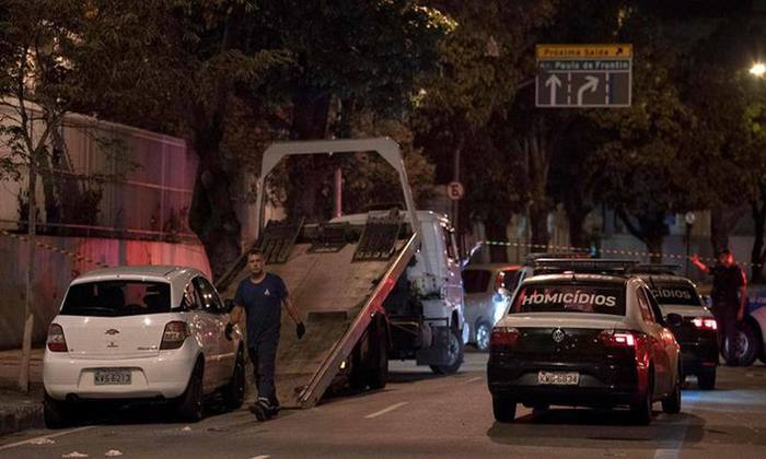 Marielle Franco e Anderson Pedro foram mortos com tiros de uma pistola calibre 9mm, no Centro do Rio de Janeiro. Foto: Mauro Pimentel/AFP