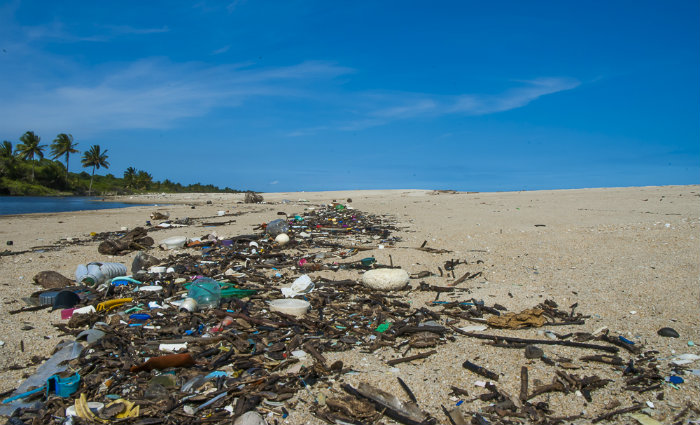 Cerca de 15% do resduo slido gerado no Brasil tem essa origem do material plstico. Foto: Global Garbage Brasil (Foto: Global Garbage Brasil)