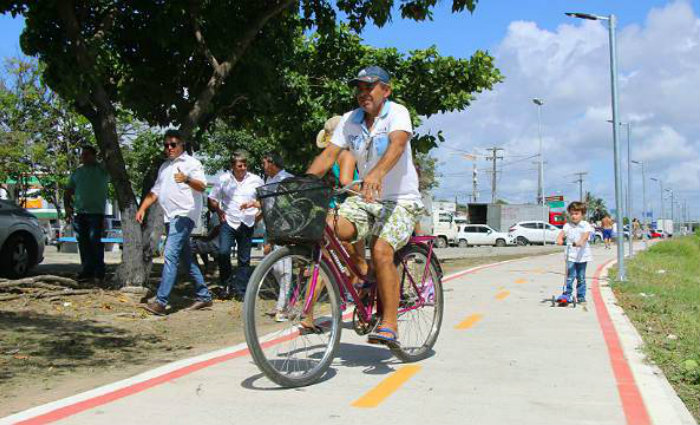 Somente nos primeiros sete dias do perodo de testes, cerca de 4.800 ciclistas usaram o trecho correspondente ao segundo trecho do Eixo Ciclovirio Camilo Simes. Foto: Alice Mafra/divulgao PMO