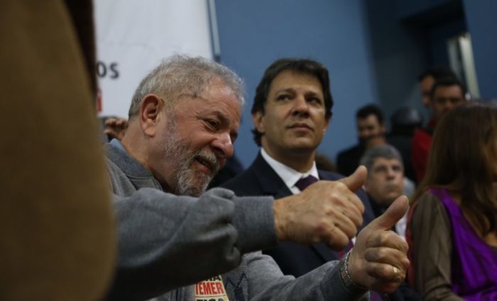 Ex-prefeito de So Paulo Fernando Haddad afirmou em Curitiba que o PT no trabalha com a possibilidade de plano extra em campanha. Foto Paulo Pinto
