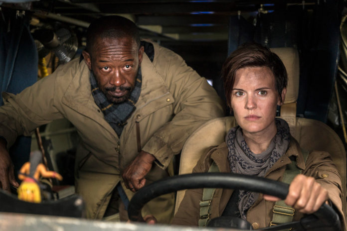 Morgan (Lennie James) e Al (Maggie Grace) em Fear. Foto: AMC/Divulgao.
