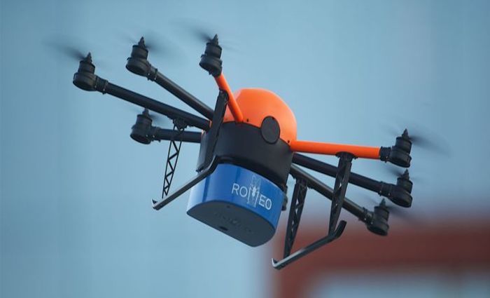 ROMEO, drone usado para a liberao de mosquitos estreis na natureza - Foto: Aiea/ONU/N. Culbert
