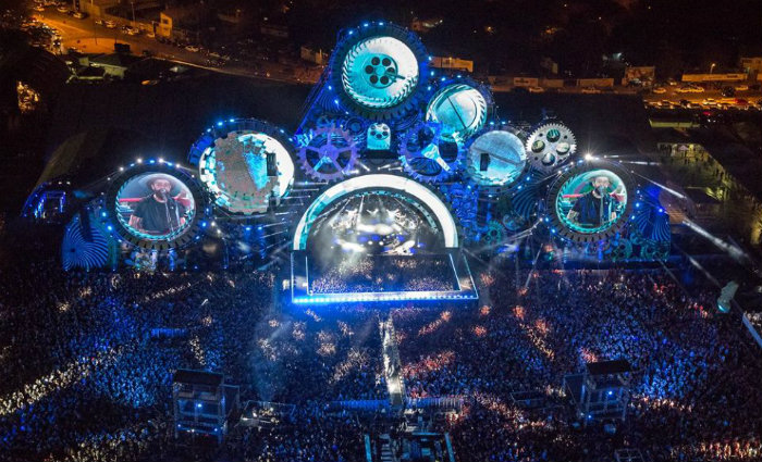 Palco da edio passada entrou no Guinness Book como a maior infraestrutura para concertos de msica do mundo. Foto: Facebook/Reproduo