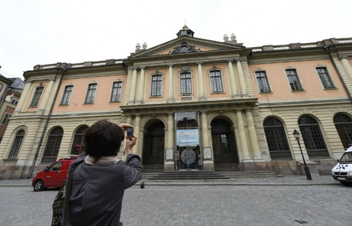 Academia sueca, local no qual boa parte dos prmios Nobel so entregues aos vencedores
Foto: Jonathan Nackstrand / AFP