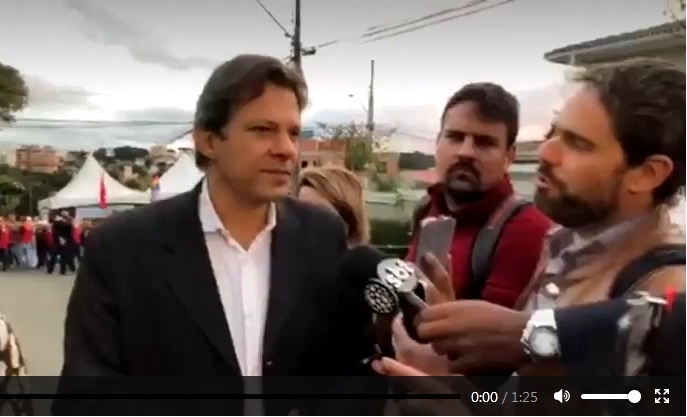 Ex-prefeito de So Paulo fez afagos aos trs governadores nordestinos logo aps conversar com Lula, que est preso em Curitiba (PR). Foto reproduo