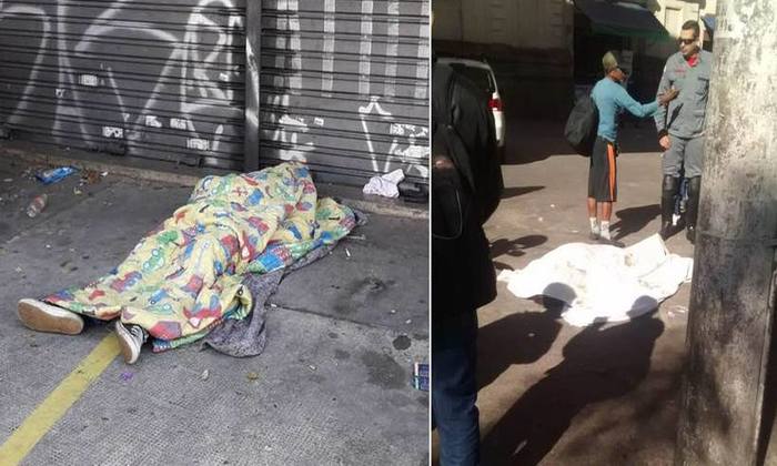 Dois moradores de rua foram encontrados mortos. Foto: Padre Jlio Lancellotti/Reproduo Facebook