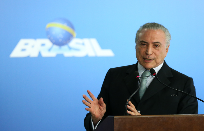 Presidente Michel Temer participou dos 15 minutos finais da reunio. Foto: Marcelo Camargo/Agncia Brasil