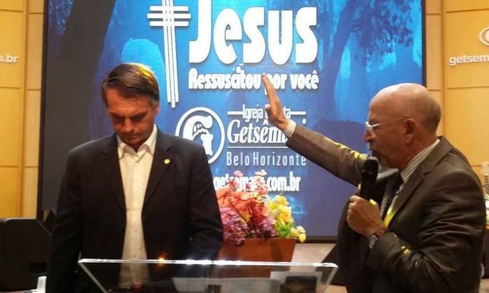 Bolsonaro disse que no  evanglico, mas  cristo. Foto: Gladyston Rodrigues / EM / D.A. Press