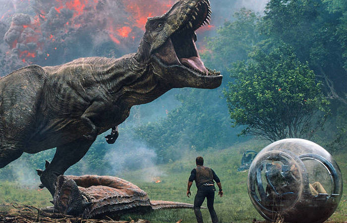 Dinossauros esto mais realsticos em relao ao filme anterior, de 2015. Foto: Universal Pictures/Divulgao