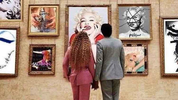 Madonna entra na brincadeira e provoca os fs de Beyonc. (foto: Twitter/Reproduo)
