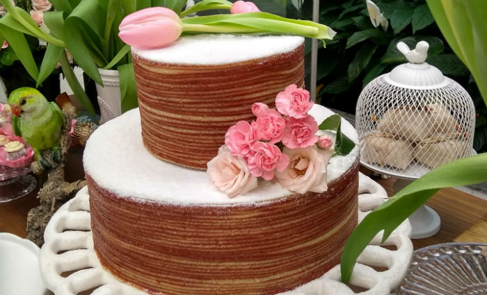 Naked cake de bolo de rolo  uma das novidades. Foto: Casa do Bolo de Rolo/Divulgao