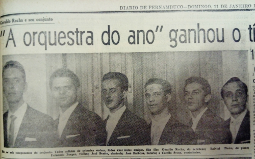 Geraldo Rocha e sua banda no Diario de Pernambuco, 11 de janeiro de 1959. 