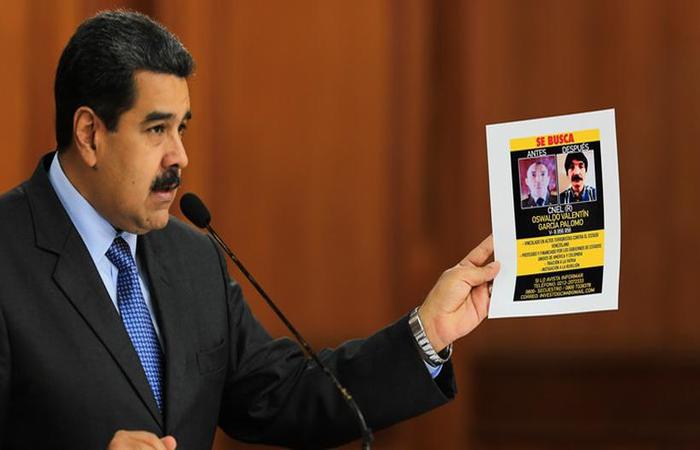 O presidente Nicols Maduro acusou os parlamentares Julio Borges e Juan Requesens de terem tentado assassin-lo com drones carregados com explosivos. Foto: AFP