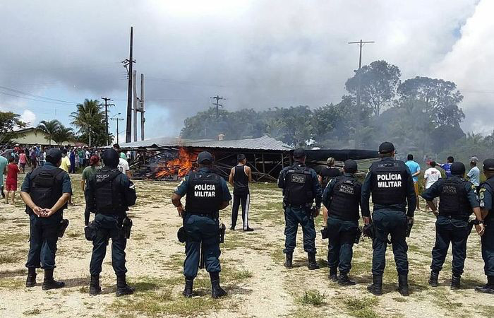 O governo de Roraima informou, em nota, ter enviado reforos da Polcia Militar para conter os nimos.Foto: Geraldo Maia/Agncia Brasil