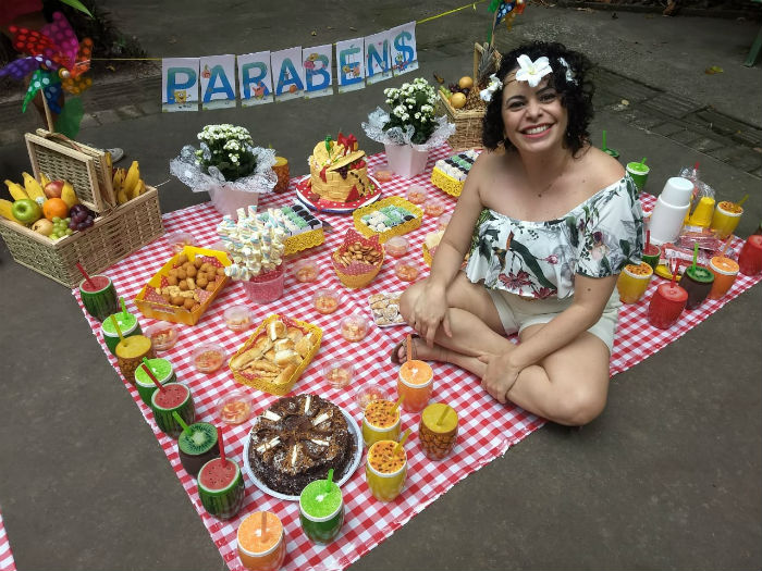 A servidora pblica Flvia Antunes escolheu o Jardim Botnico para comemorar o ltimo aniversrio. Foto: Arquivo Pessoal.