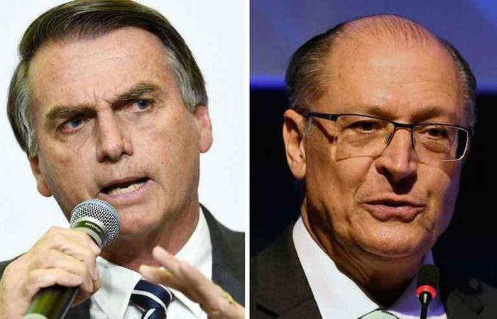 Segundo a ltima pesquisa Ibope/Estado/TV Globo, Alckmin est em quarto lugar, com 9% das intenes de voto. Bolsonaro apresentou  22%. Fotos: Arquivo / AFP