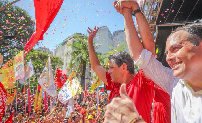Haddad veio pela primeira vez ao Recife como candidato. Ele j tinha passado por aqui durante a campanha como vice de Lula. Fotos Ricardo Stuckert